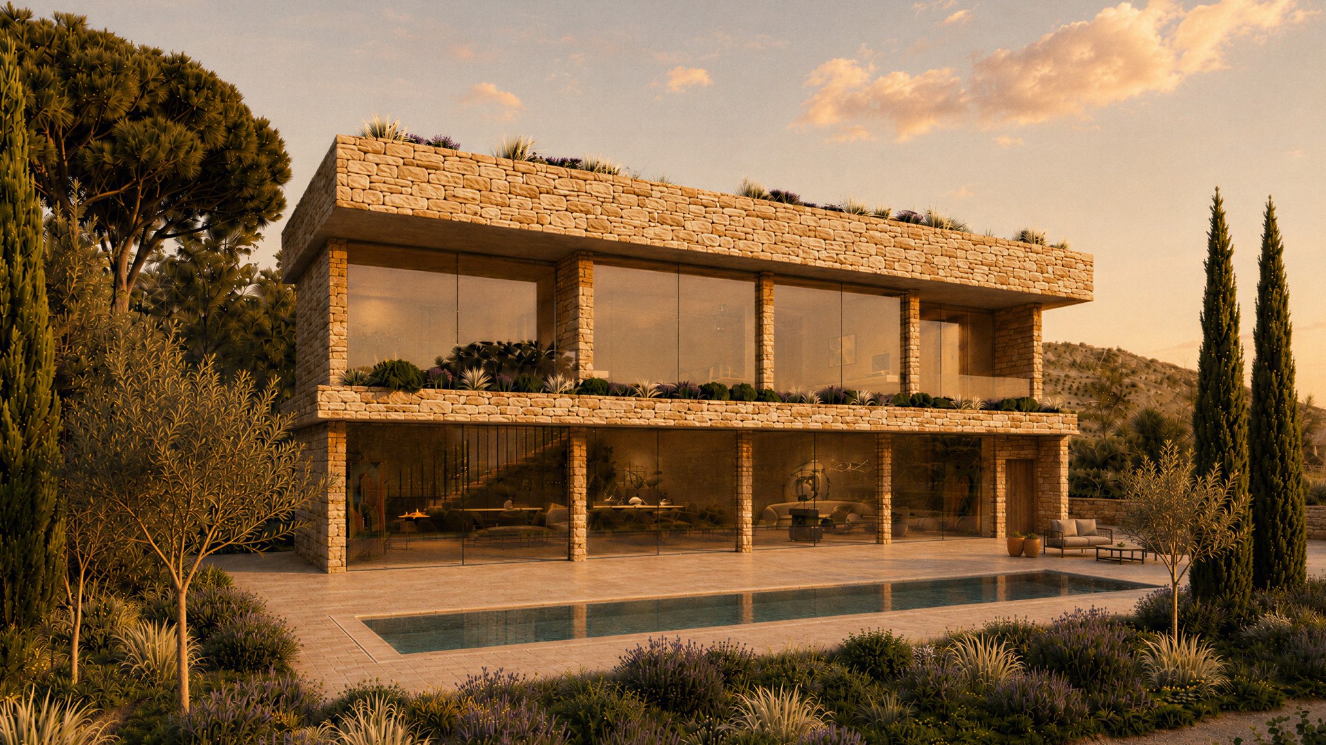 Resort Tuone Udaina – acht Villen mit Pool am Hang über Dubrava bei Šibenik